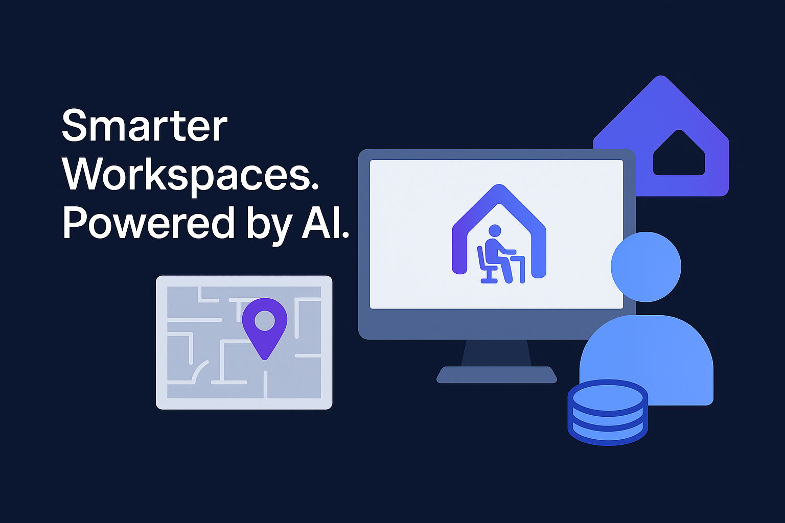 Smart workplace illustration
